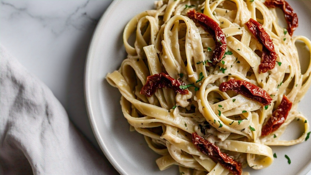 Creamy Sun-Dried Tomato Vegan Pasta